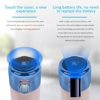 Flintronic Termosz 450ml - Rozsdamentes Acél Hőszigetelt Kulacs LED Hőmérséklet Kijelzővel, BPA-mentes Vákuumszigetelt Pohár 5