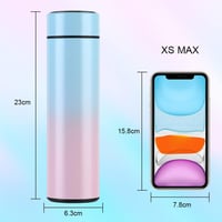 Flintronic Termosz 500ml - Rozsdamentes Acél Hőszigetelt Kulacs LCD Hőmérséklet Kijelzővel - Vízálló, BPA-mentes Termobögre Kávéhoz, Teához  2