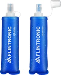 flintronic TPU összecsukható sportpalack 2db 250ml kék BPA-mentes kerékpár túra futás 1