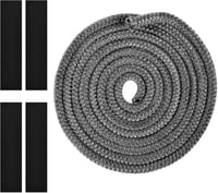 Flintronic Tűzhely Tömítőzsinór - 10mm Vastag, 3m Hosszú, Hőálló Üvegszálas Kandalló Tömítés 600°C-ig Kályhákhoz, Füstölőkhöz 9