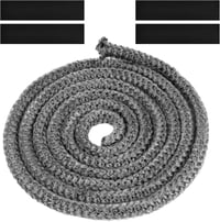Flintronic Tűzhely Tömítőzsinór - 10mm Vastag, 3m Hosszú, Hőálló Üvegszálas Kandalló Tömítés 600°C-ig Kályhákhoz, Füstölőkhöz 1