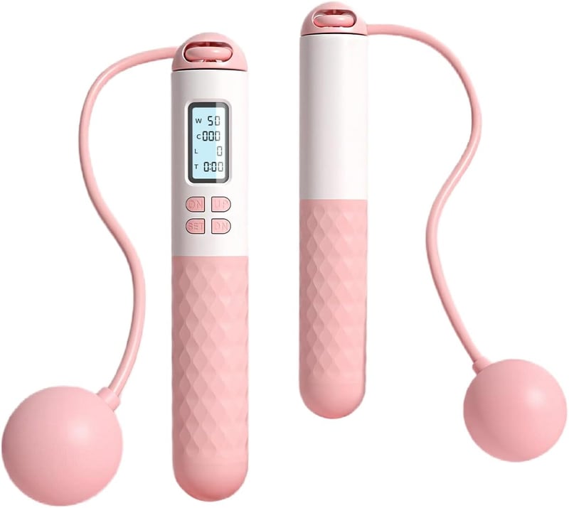 Flintronic Ugrókötél LED kijelzővel, számláló funkcióval, vezeték nélküli digitális - #4 Pink