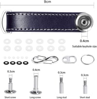 Flintronic valódi bőr kulcstartó 7-9 kulcshoz, elegáns és praktikus ajándékdobozzal 2