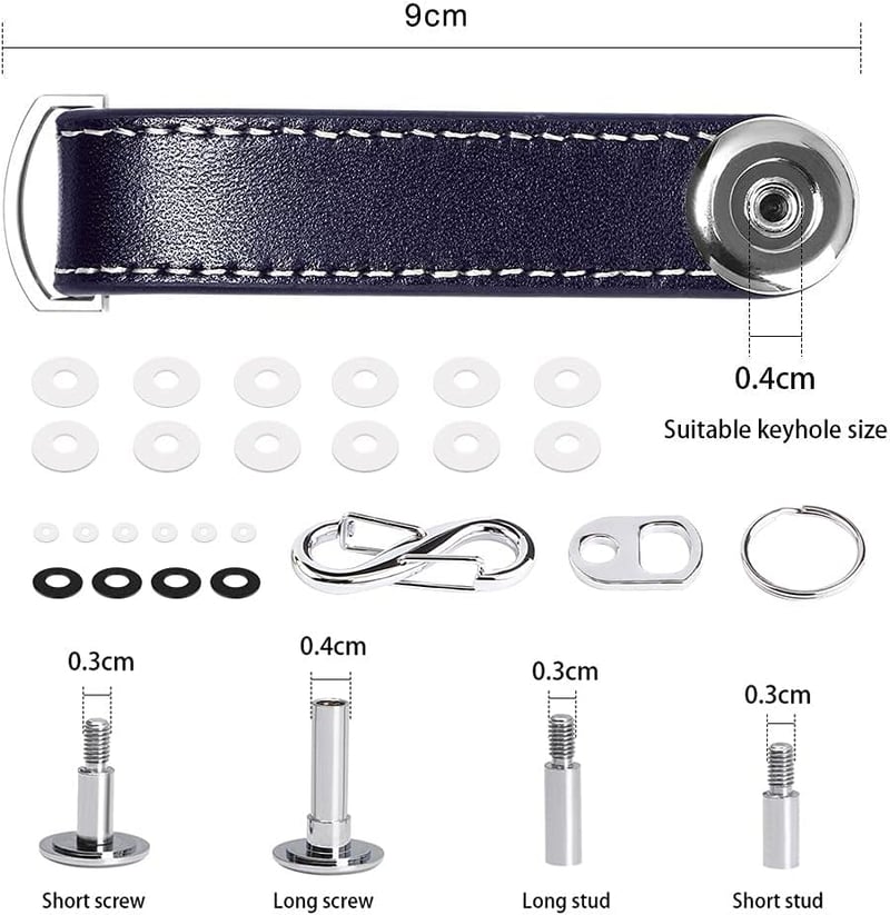 Flintronic valódi bőr kulcstartó 7-9 kulcshoz, elegáns és praktikus ajándékdobozzal