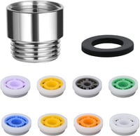 Flintronic Víztakarékos Zuhanyszűkítő Készlet - 10 db Áramláskorlátozó Betét 4-15L Vízfogyasztás Csökkentő Fürdőszobai Kiegészítő Réz 9