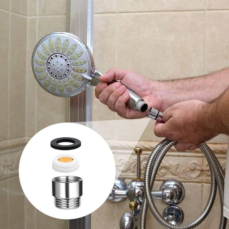 Flintronic Víztakarékos Zuhanyszűkítő Készlet - 10 db Áramláskorlátozó Betét 4-15L Vízfogyasztás Csökkentő Fürdőszobai Kiegészítő Réz