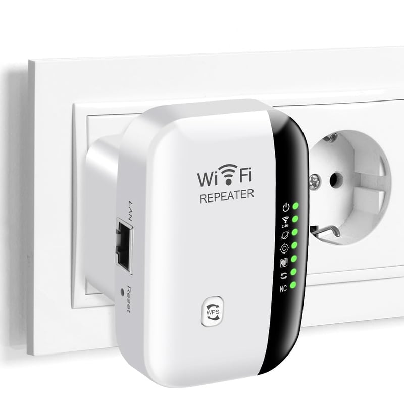 flintronic WiFi zosilňovač signálu 300 Mbit/s 2,4 GHz, WLAN opakovač s ethernetovým portom, režim AP, WiFi zosilňovač s dlhým dosahom pre všetky zariadenia