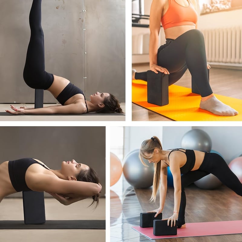 flintronic Yoga Blokk 2 db EVA Hab Pilates Meditáció Magas Sűrűségű - 2pcs-(purple+blue)