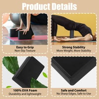 flintronic Yoga Blokk 2 db EVA Hab Pilates Meditáció Magas Sűrűségű - 2pcs-(purple+blue) 4