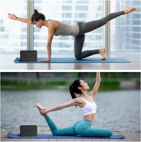 flintronic Yoga Blokk 2 db EVA Hab Pilates Meditáció Magas Sűrűségű - 2pcs-(purple+blue) 7