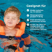 Detská plavecká vesta Flipper SwimSafe 1400, 11 – 30 kg – Penová pomôcka na výučbu plávania s nastaviteľnými popruhmi a sedadlom 2