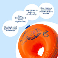Flipper SwimSafe 1010 karúszó PE habbetéttel - narancssárga - 1-6 éves korig 4