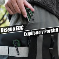 FLISSA összecsukható zseb kés 190 mm AUS-8 acél zöld EDC kemping túrázás utazás 5