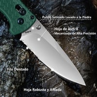 FLISSA összecsukható zseb kés 190 mm AUS-8 acél zöld EDC kemping túrázás utazás 3