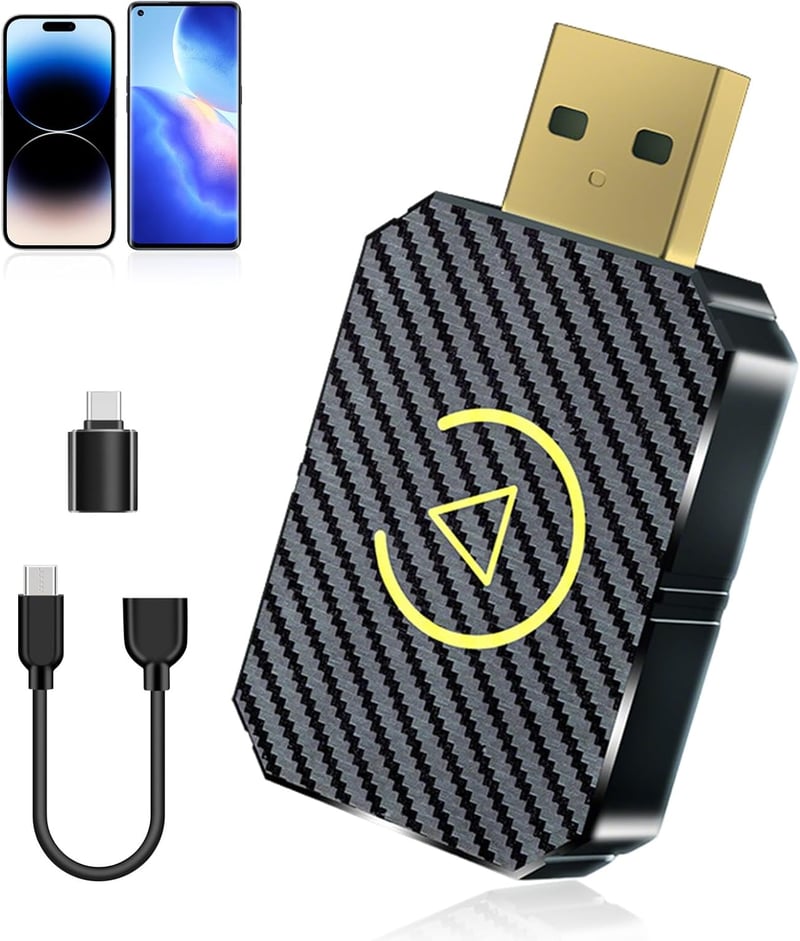 FLITI Wireless CarPlay Adapter USB-C, Plug and Play ezüst dongle
