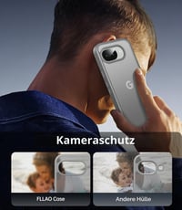 Husă FLLAO Mată pentru Google Pixel 10a cu 2 folii din sticlă securizată, protecție cameră, spate din policarbonat rezistent la șocuri conform standardelor militare, ramă TPU, gri 4