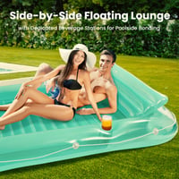 Nafukovací ostrov Float Joy 200x120 cm s držiakmi na poháre, obrovské plážové lehátko do bazéna pre dospelých, nafukovací matrac na opaľovanie 4