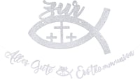 FLOFIA Ezüst Csillogó Első Szentáldozás Girland Banner Keresztelő Dekoráció 7