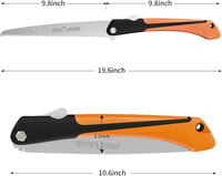 FLORA GUARD Összecsukható Fűrész Zárófunkcióval, 25 cm SK5 Acél Penge, Kézi Metszőfűrész Kerthez és Szabadtérhez 2