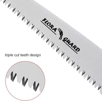 FLORA GUARD Összecsukható Kézi Fűrész 195mm SK5 Pengével, Metszőfűrész TPR Puha Fogantyúval és Biztonsági Zárral Kertészkedéshez 3