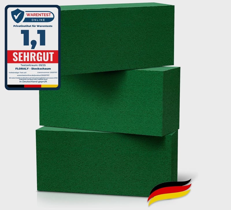 Floraly 3x Virághabszivacsok Prémium Virághabok Németországi Gyártás 22x11x8cm Virágdekoráció