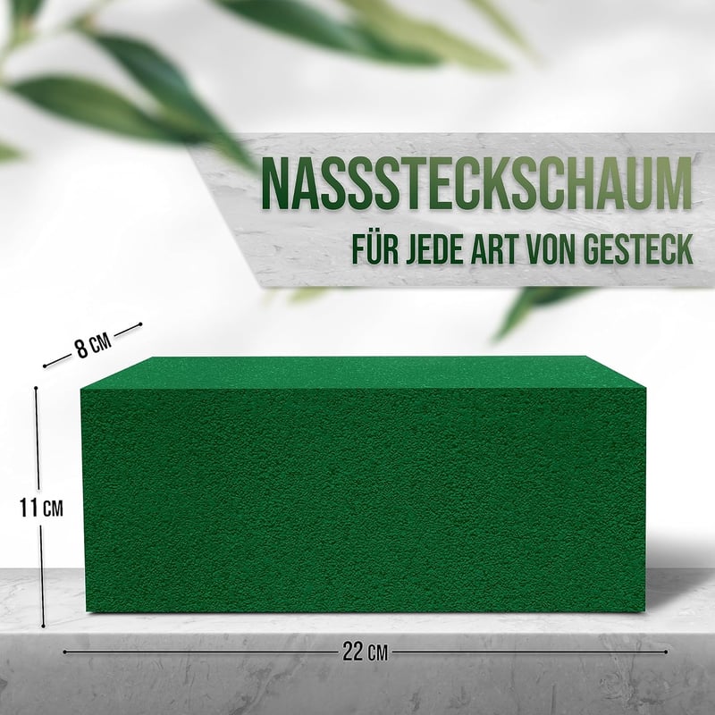Floraly 3x Virághabszivacsok Prémium Virághabok Németországi Gyártás 22x11x8cm Virágdekoráció