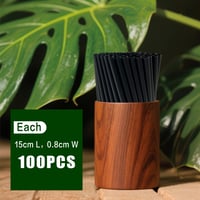 FloraVigo 100 ks opakovane použiteľných slamiek – 15 x 0,8 cm plastové slamky na koktaily, kávu, nápoje a párty 2