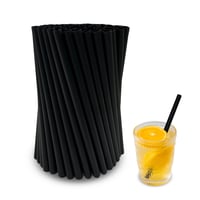 FloraVigo 100 ks opakovane použiteľných slamiek – 15 x 0,8 cm plastové slamky na koktaily, kávu, nápoje a párty 1