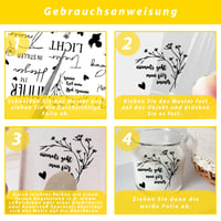 FloraVigo Sticker prin frecare (Rub On) A5 19x14 cm, inscripție „Tren de zi de naștere”, decor pentru mobilă, sticlă, lemn, albume foto, set 4 bucăți DIY 4