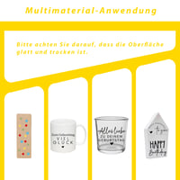 FloraVigo Sticker prin frecare (Rub On) A5 19x14 cm, inscripție „Tren de zi de naștere”, decor pentru mobilă, sticlă, lemn, albume foto, set 4 bucăți DIY 5