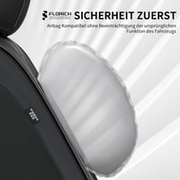 FLORICH Autó Üléshuzat Szett 5 Részes PU Bőr Vízálló Univerzális - Whole set, black 7