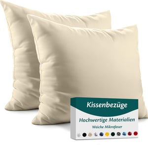 Flowen navlaka za jastuk od mikrovlakana, 2 kom - bež - 35x35 cm