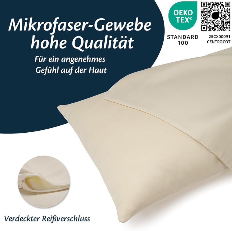 Flowen 2 db mikroszálas párnahuzat 40x60 cm, puha, hipoallergén, mosható