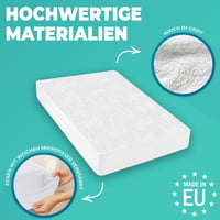 Flowen Vodeodolný chránič matraca 135x190 cm, bavlnený a mikrovláknový poťah na matrac, priedušný, hypoalergénny, prateľný, chránič proti poteniu, podložka pri inkontinencii 2