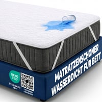 Protecție Saltea Impermeabilă Flowen 140x200 cm, Husă de Protecție din Bumbac pentru Incontinență, Respirabilă, Antialergică, Anti-Acarieni, Lavabilă 1