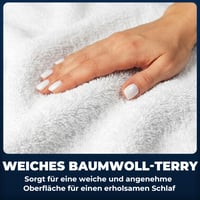 Vodeodolný chránič matraca Flowen 140x200 cm – bavlnený, priedušný, antialergický, prateľný – obsahuje 3 škvrny (stav: pozri 2. obrázok) 5