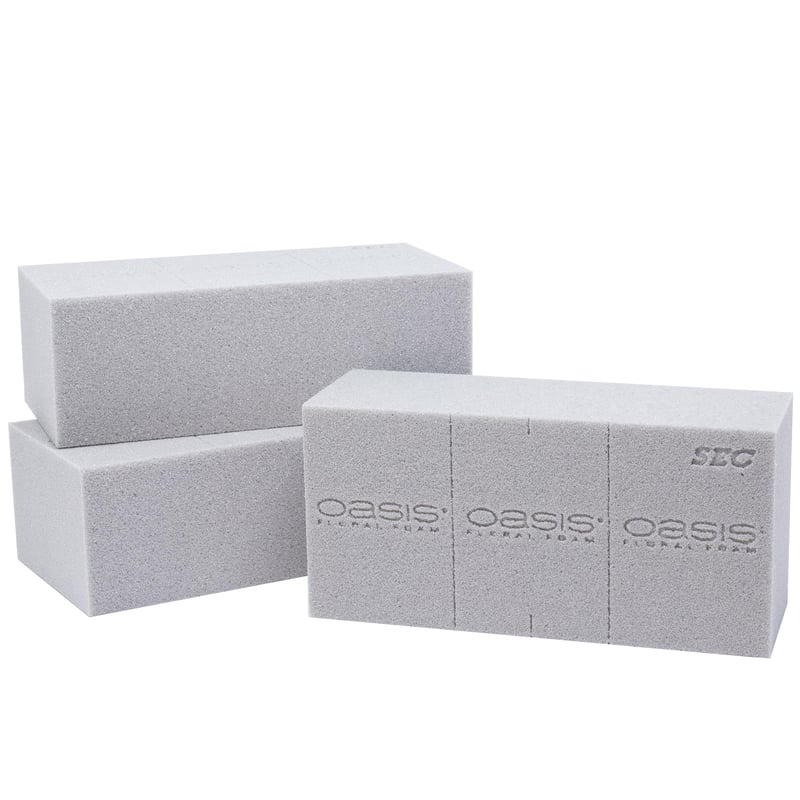 Flowerbox 3ks Originál Oasis SEC Suchá aranžovacia hmota pre sušené kvety - 23x11x3,6cm Svadba Narodeniny Dekorácia
