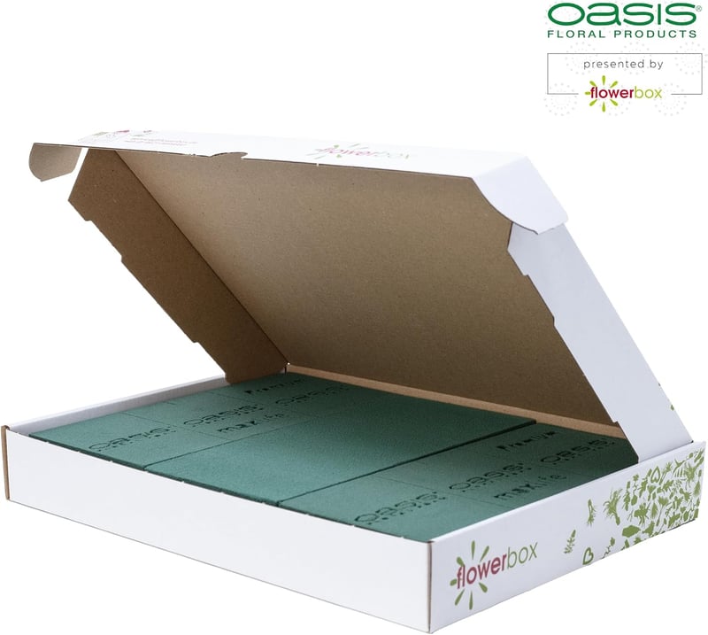 Flowerbox 3x Original Oasis® Premium Virághabszivacsok MaxLife Impregnálással - 23x11x3,6cm