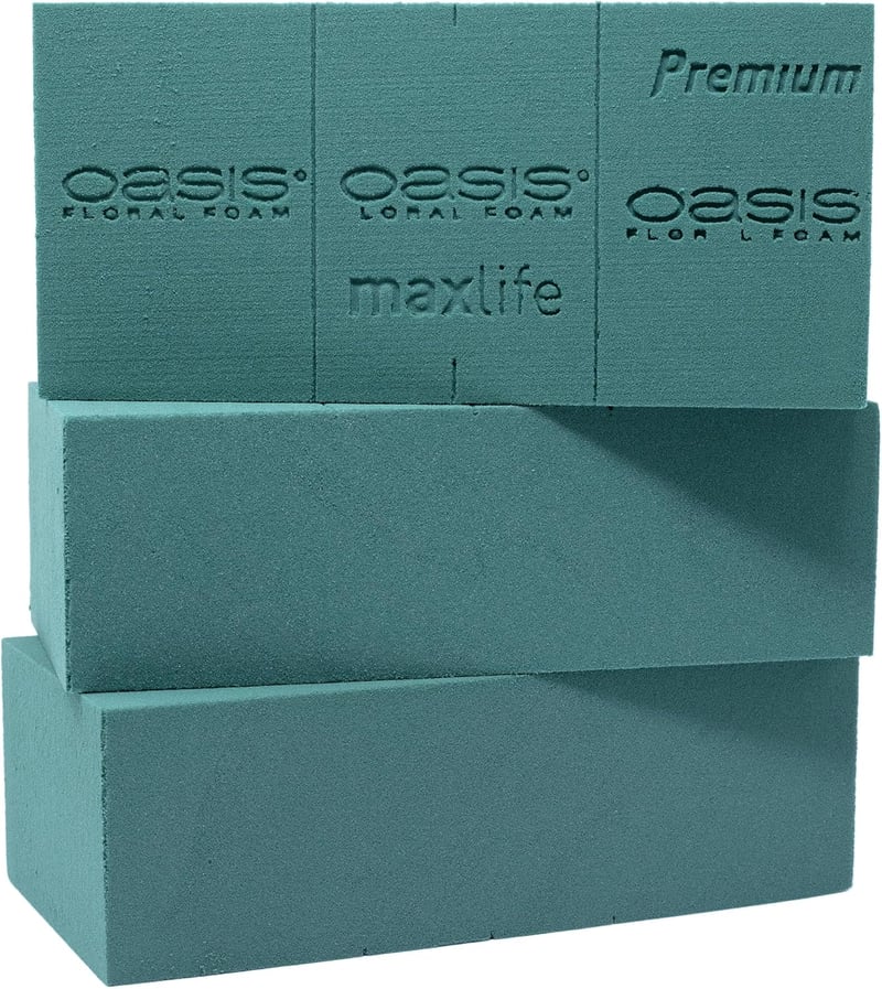 Flowerbox 3x Original Oasis® Premium Virághabszivacsok MaxLife Impregnálással - 23x11x3,6cm