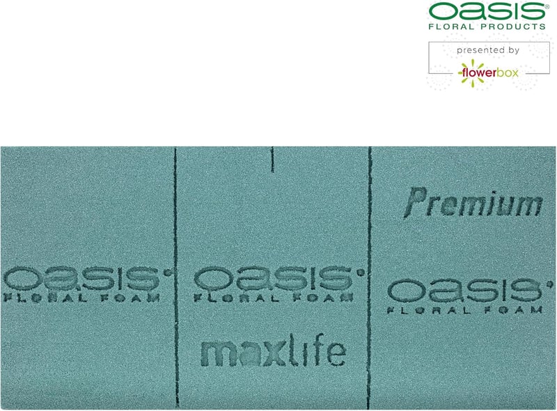 Flowerbox 3x Original Oasis® Premium Virághabszivacsok MaxLife Impregnálással - 23x11x3,6cm