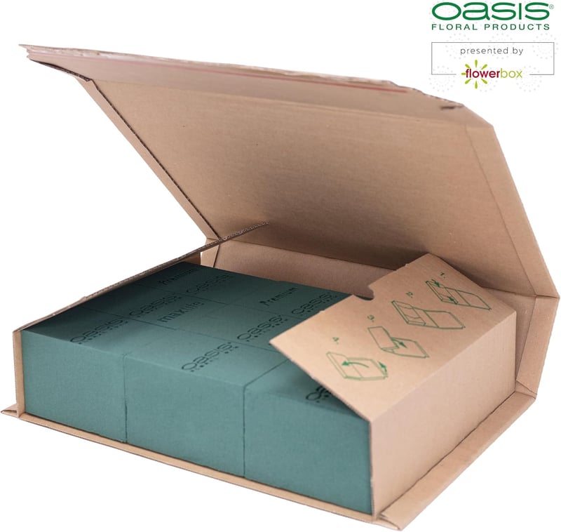 Flowerbox 3x Original Oasis® Premium Virághabszivacsok MaxLife Impregnálással - 23x11x3,6cm