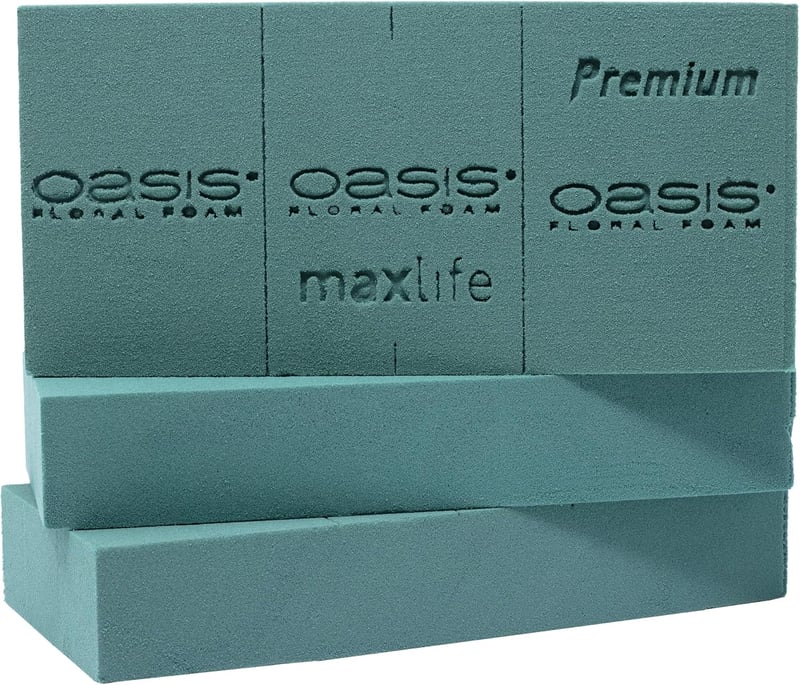 Flowerbox 3x Original Oasis® Premium Virághabszivacsok MaxLife Impregnálással - 23x11x3,6cm