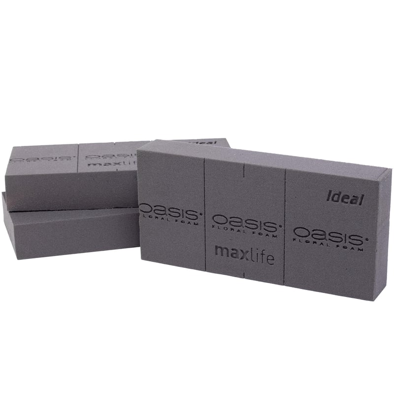 Flowerbox Oasis Black Ideal Maxlife spužva za cvijeće 3 kom - 23x11x7,5cm Crna Mokra spužva za svježe cvijeće Vjenčanje Rođendan