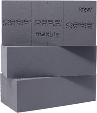 Flowerbox Oasis Black Ideal Maxlife Virághabszivacs 3db - 23x11x7,5cm Fekete Nedves Hab Friss Virágokhoz Esküvő Születésnap 2