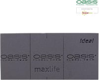 Flowerbox Oasis Black Ideal Maxlife Virághabszivacs 3db - 23x11x7,5cm Fekete Nedves Hab Friss Virágokhoz Esküvő Születésnap 5
