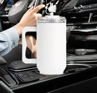 FloweryOcean 1200 ml Termosz Bögre Fogantyúval és Szívószállal - 100% Szivárgásmentes Dupla Falú Vákuumszigetelt Rozsdamentes Acél Pohár Mel 7