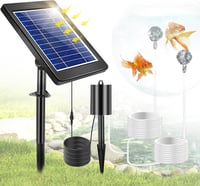 FLOWood Napelemes Tólevegőztető, 4W 3 Üzemmódú Oxigénpumpa 2200 mAh Akkumulátorral, 54l/h Légáramlás, Kerti Tavakhoz, Akváriumokhoz 1
