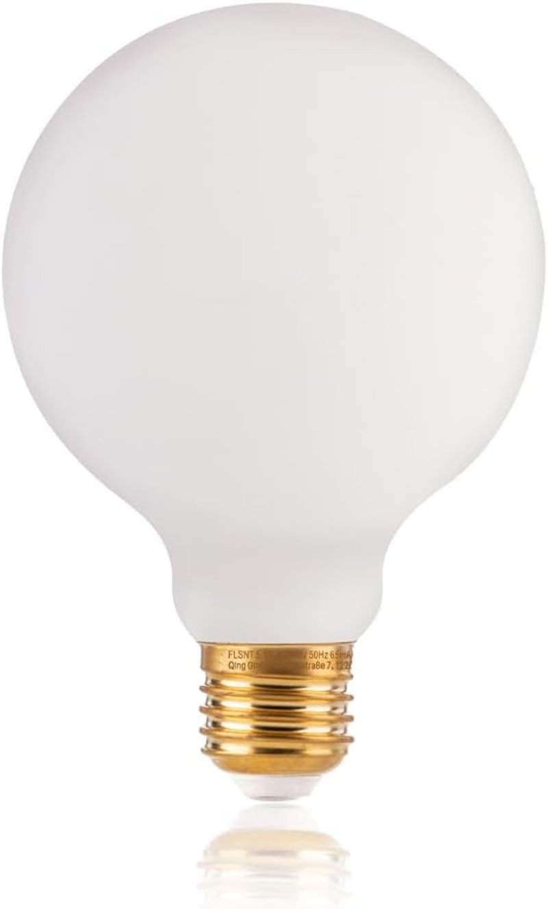 FLSNT E27 Dimmelhető G95 Vintage Izzó 5,5W Meleg Fehér 2200K 550LM