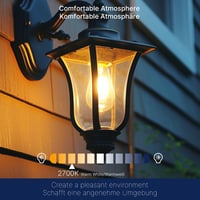 FLSNT E27 LED Vintage Izzó Mozgásérzékelős Automatikus 7W Meleg Fehér 2700K 2db 6