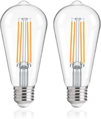 FLSNT E27 LED Vintage Izzó Mozgásérzékelős Automatikus 7W Meleg Fehér 2700K 2db 1